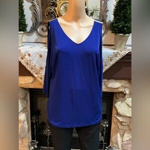 INC International Concepts Royal Blue Blouse beautiful color